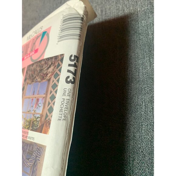 McCall's Home Dec In-A-Sec Window Valance Patterns #5173 uncut - Picture 3 of 3